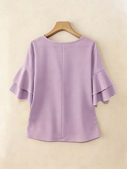 Women's Pleated Flared-Sleeve Blouse | Blouses for Work