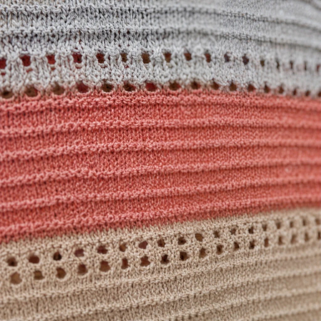 Women's Relaxed Hoodie | Striped Open-Knit Casual Hoodie