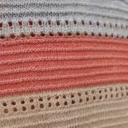 Women's Relaxed Hoodie | Striped Open-Knit Casual Hoodie