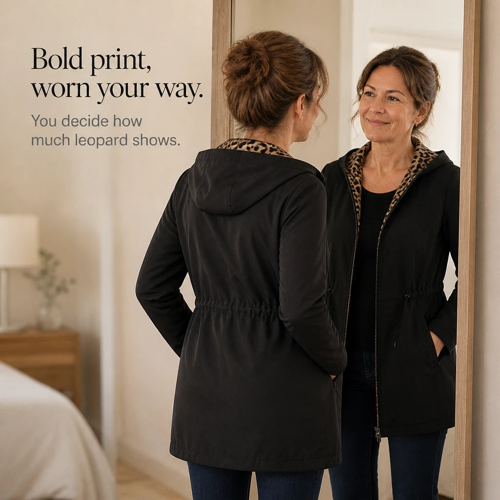 Women's Reversible Hooded Jacket | Animal Print Jackets