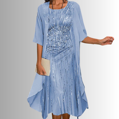 Women's Slip Dress with Floral Print | Casual Dress - Blue