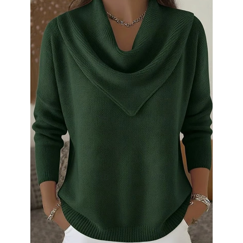 Women's Sweaters For Work | Ribbed Knit Sweater - Green