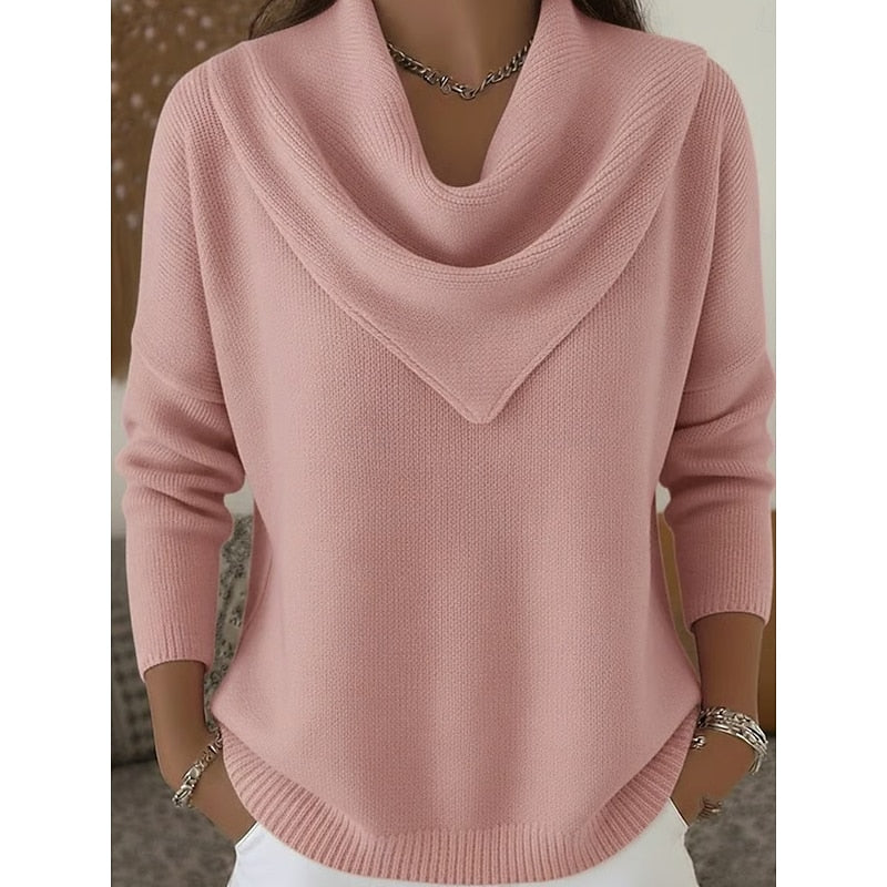 Women's Sweaters For Work | Ribbed Knit Sweater - Pink