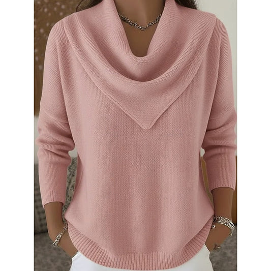 Women's Sweaters For Work | Ribbed Knit Sweater - Pink