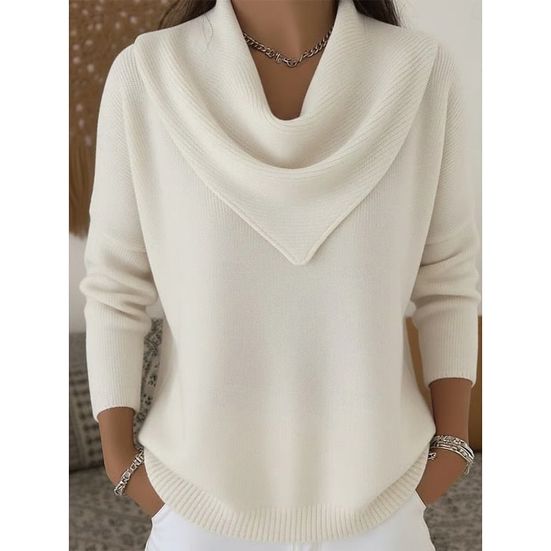 Women's Sweaters For Work | Ribbed Knit Sweater - White
